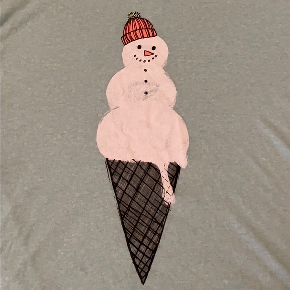 Ice Cream Snowman Crop Top - Picture 2 of 3